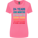 24th Birthday 24 Year Old Womens Wider Cut T-Shirt Azalea