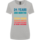 24th Birthday 24 Year Old Womens Wider Cut T-Shirt Sports Grey