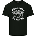 25 Year Wedding Anniversary 25th Funny Wife Mens Cotton T-Shirt Tee Top Black