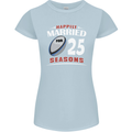 25 Year Wedding Anniversary 25th Rugby Womens Petite Cut T-Shirt Light Blue