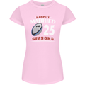 25 Year Wedding Anniversary 25th Rugby Womens Petite Cut T-Shirt Light Pink