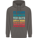 25th Birthday 25 Year Old Mens 80% Cotton Hoodie Charcoal