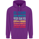 25th Birthday 25 Year Old Mens 80% Cotton Hoodie Purple