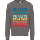 25th Birthday 25 Year Old Mens Sweatshirt Jumper Charcoal
