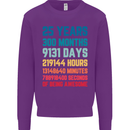 25th Birthday 25 Year Old Mens Sweatshirt Jumper Purple