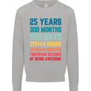 25th Birthday 25 Year Old Mens Sweatshirt Jumper Sports Grey