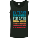 25th Birthday 25 Year Old Mens Vest Tank Top Black