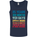25th Birthday 25 Year Old Mens Vest Tank Top Navy Blue