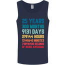 25th Birthday 25 Year Old Mens Vest Tank Top Navy Blue