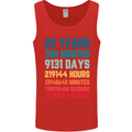 25th Birthday 25 Year Old Mens Vest Tank Top Red