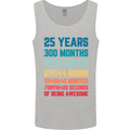 25th Birthday 25 Year Old Mens Vest Tank Top Sports Grey