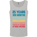 25th Birthday 25 Year Old Mens Vest Tank Top Sports Grey