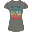 25th Birthday 25 Year Old Womens Petite Cut T-Shirt Charcoal