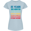 25th Birthday 25 Year Old Womens Petite Cut T-Shirt Light Blue