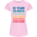 25th Birthday 25 Year Old Womens Petite Cut T-Shirt Light Pink