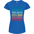 25th Birthday 25 Year Old Womens Petite Cut T-Shirt Royal Blue