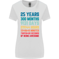 25th Birthday 25 Year Old Womens Wider Cut T-Shirt White