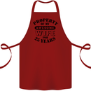 25th Wedding Anniversary 25 Year Funny Wife Cotton Apron 100% Organic Maroon