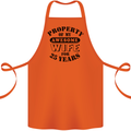 25th Wedding Anniversary 25 Year Funny Wife Cotton Apron 100% Organic Orange