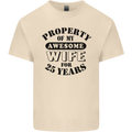 25th Wedding Anniversary 25 Year Funny Wife Mens Cotton T-Shirt Tee Top Natural