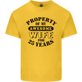 25th Wedding Anniversary 25 Year Funny Wife Mens Cotton T-Shirt Tee Top Yellow