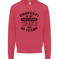 25th Wedding Anniversary 25 Year Funny Wife Mens Sweatshirt Jumper Heliconia