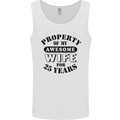 25th Wedding Anniversary 25 Year Funny Wife Mens Vest Tank Top White