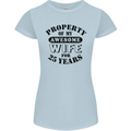 25th Wedding Anniversary 25 Year Funny Wife Womens Petite Cut T-Shirt Light Blue