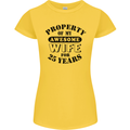 25th Wedding Anniversary 25 Year Funny Wife Womens Petite Cut T-Shirt Yellow