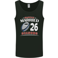 26 Year Wedding Anniversary 26th Rugby Mens Vest Tank Top Black