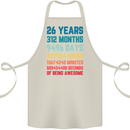 26th Birthday 26 Year Old Cotton Apron 100% Organic Natural