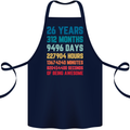 26th Birthday 26 Year Old Cotton Apron 100% Organic Navy Blue