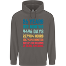 26th Birthday 26 Year Old Mens 80% Cotton Hoodie Charcoal
