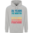 26th Birthday 26 Year Old Mens 80% Cotton Hoodie Sports Grey