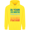 26th Birthday 26 Year Old Mens 80% Cotton Hoodie Yellow
