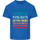 26th Birthday 26 Year Old Mens Cotton T-Shirt Tee Top Royal Blue