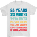 26th Birthday 26 Year Old Mens T-Shirt 100% Cotton White