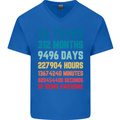 26th Birthday 26 Year Old Mens V-Neck Cotton T-Shirt Royal Blue