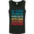 26th Birthday 26 Year Old Mens Vest Tank Top Black