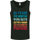 26th Birthday 26 Year Old Mens Vest Tank Top Black