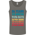 26th Birthday 26 Year Old Mens Vest Tank Top Charcoal