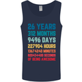 26th Birthday 26 Year Old Mens Vest Tank Top Navy Blue
