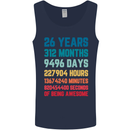 26th Birthday 26 Year Old Mens Vest Tank Top Navy Blue