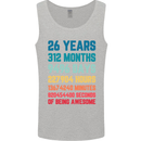 26th Birthday 26 Year Old Mens Vest Tank Top Sports Grey