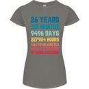 26th Birthday 26 Year Old Womens Petite Cut T-Shirt Charcoal