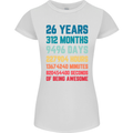 26th Birthday 26 Year Old Womens Petite Cut T-Shirt White