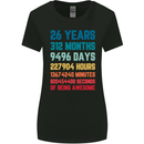 26th Birthday 26 Year Old Womens Wider Cut T-Shirt Black