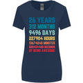 26th Birthday 26 Year Old Womens Wider Cut T-Shirt Navy Blue