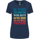 26th Birthday 26 Year Old Womens Wider Cut T-Shirt Navy Blue