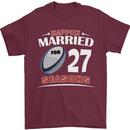 27 Year Wedding Anniversary 27th Rugby Mens T-Shirt 100% Cotton Maroon